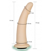 Телесная гладкая насадка-фаллоимитатор Harness - 17 см. - LOVETOY (А-Полимер) - купить с доставкой в Твери