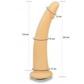 Телесная гладкая насадка-фаллоимитатор Harness - 20 см. - LOVETOY (А-Полимер) - купить с доставкой в Твери