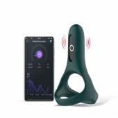 Изумрудное виброкольцо Magic Motion Rise с подхватом мошонки - Magic Motion - в Твери купить с доставкой