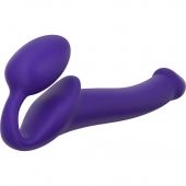Фиолетовый безремневой страпон Silicone Bendable Strap-On - size S - Strap-on-me - купить с доставкой в Твери