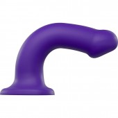 Фиолетовый фаллоимитатор-насадка Strap-On-Me Dildo Dual Density size L - 19 см. - Strap-on-me - купить с доставкой в Твери
