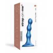 Голубая насадка Strap-On-Me Dildo Plug Balls size S - Strap-on-me - купить с доставкой в Твери