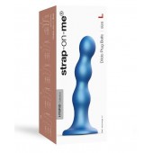 Голубая насадка Strap-On-Me Dildo Plug Balls size L - Strap-on-me - купить с доставкой в Твери