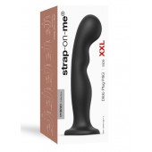 Черная насадка Strap-On-Me Dildo Plug P G size XXL - Strap-on-me - купить с доставкой в Твери
