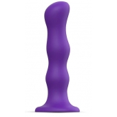 Фиолетовая насадка Strap-On-Me Dildo Geisha Balls size M - Strap-on-me - купить с доставкой в Твери