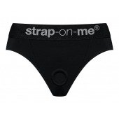 Черные трусики для насадок Heroine Lingerie Harness - size M - Strap-on-me - купить с доставкой в Твери