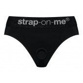 Черные трусики для насадок Heroine Lingerie Harness - size L - Strap-on-me - купить с доставкой в Твери