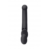 Черный безремневой вибрострапон Silicone Bendable Strap-On - size XL - Strap-on-me - купить с доставкой в Твери