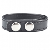 Кольцо на пенис SNAP COCK RING из искусственной кожи на клепках - BlueLine - в Твери купить с доставкой