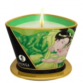 Массажная свеча Exotic Green Tea с ароматом зелёного чая - 170 мл. - Shunga - купить с доставкой в Твери