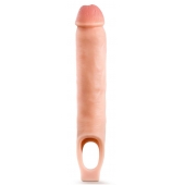 Телесная насадка-удлинитель 11.5 Inch Silicone Cock Sheath Penis Extender - 29,2 см. - Blush Novelties - в Твери купить с доставкой