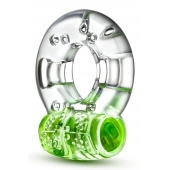 Зеленое эрекционное виброкольцо Arouser Vibrating C-Ring - Blush Novelties - в Твери купить с доставкой