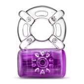 Фиолетовое эрекционное виброкольцо One Night Stand Vibrating C-Ring - Blush Novelties - в Твери купить с доставкой