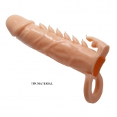 Телесная удлиняющая насадка Penis Sleeve Emmitt - 17 см. - Baile - в Твери купить с доставкой