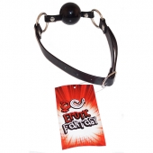 Силиконовый черный кляп-шарик на ремне Black Ballgag - Erotic Fantasy - купить с доставкой в Твери