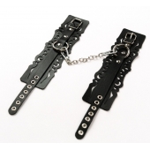 Узорчатые кожаные оковы с регулируемыми ремешками - Crazy Handmade - купить с доставкой в Твери