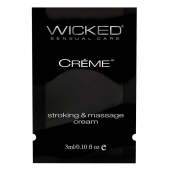 Крем для массажа и мастурбации Wicked Stroking and Massage Creme - 3 мл. - Wicked - купить с доставкой в Твери