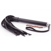 Черная кожаная плеть  Индиго  - 50 см. - Crazy Handmade - купить с доставкой в Твери