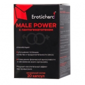 Капсулы для мужчин Erotichard male power с пантогематогеном - 20 капсул (0,370 гр.) - Erotic Hard - купить с доставкой в Твери
