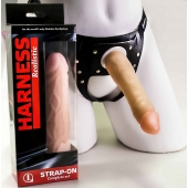 Телесная насадка-фаллос на трусиках с плугом - 16,5 см. - LOVETOY (А-Полимер) - купить с доставкой в Твери