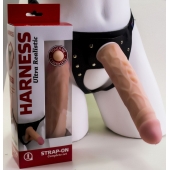 Насадка-фаллос в комплекте с трусиками Harness - 21,6 см. - LOVETOY (А-Полимер) - купить с доставкой в Твери