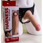 Страпон Harness из двух предметов: регулируемые трусики и насадка-фаллос - 17,5 см. - LOVETOY (А-Полимер) - купить с доставкой в Твери