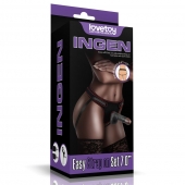 Женский темнокожий страпон Easy Strapon Set 7 Inch - 18 см. - Lovetoy - купить с доставкой в Твери