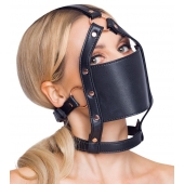 Черный намордник с кляпом-шаром Head Harness With A Gag - Orion - купить с доставкой в Твери