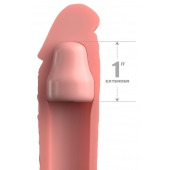 Телесная насадка-удлинитель 1 Inch Silicone X-tension - 17,8 см. - Pipedream - в Твери купить с доставкой