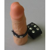 Чёрный поводок на пенис из натуральной кожи - Sitabella - купить с доставкой в Твери