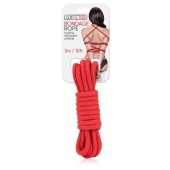Красная хлопковая веревка для связывания - 3 м. - Lux Fetish - купить с доставкой в Твери