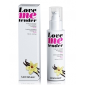 Съедобное согревающее массажное масло Love Me Tender Vanilla с ароматом ванили - 100 мл. - Love to Love - купить с доставкой в Твери