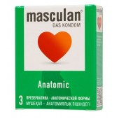 Презервативы анатомической формы Masculan Anatomic - 3 шт. - Masculan - купить с доставкой в Твери