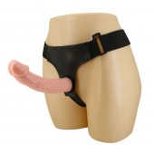 Гладкий фаллоимитатор с крупной головкой на ремешках - 19,7 см. - Baile - купить с доставкой в Твери