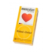 Презервативы с колечками и пупырышками Masculan Ribbed+Dotted - 10 шт. - Masculan - купить с доставкой в Твери