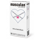 Ультрапрочные презервативы Masculan Ultra Safe Black - 10 шт. - Masculan - купить с доставкой в Твери