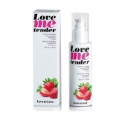 Съедобное согревающее массажное масло Love Me Tender Strawberry с ароматом клубники - 100 мл. - Love to Love - купить с доставкой в Твери