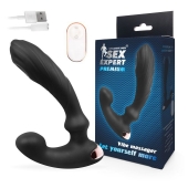 Черный вибромассажер простаты Sex Expert - 14,5 см. - Sex Expert - в Твери купить с доставкой