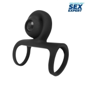 Черная вибронасадка на пенис Sex Expert - Sex Expert - в Твери купить с доставкой