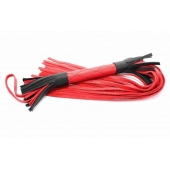 Красно-черная плетка из натуральной кожи - 51 см. - БДСМ Арсенал - купить с доставкой в Твери