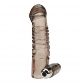 Дымчатая насадка на пенис с вибрацией  Vibrating Penis Enhancing Sleeve Extension - 13,3 см. - BlueLine - в Твери купить с доставкой