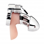 Клетка на пенис из металла Obedience Cock Cage - BlueLine - купить с доставкой в Твери