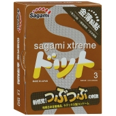 Презервативы Sagami Xtreme FEEL UP с точечной текстурой и линиями прилегания - 3 шт. - Sagami - купить с доставкой в Твери