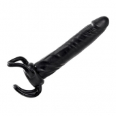 Чёрная насадка-фаллос для двойного проникновения INFLATABLE DILDO SLIM DONG  - 13,5 см. - Toyz4lovers - в Твери купить с доставкой