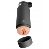 Серый мастурбатор в виде бутылки F*ck Flask - Pipedream - в Твери купить с доставкой