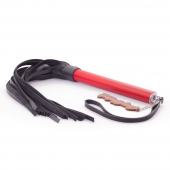 Черно-красная плеть из натуральной кожи - 52 см. - Crazy Handmade - купить с доставкой в Твери