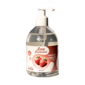 Лубрикант на водной снове Love Protection Strawberry с ароматом клубники - 300 мл. - Lola Games - купить с доставкой в Твери