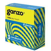 Классические презервативы с обильной смазкой Ganzo Classic - 3 шт. - Ganzo - купить с доставкой в Твери