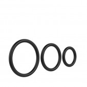 Набор из 3 чёрных колец различного диаметра - Baile - в Твери купить с доставкой