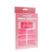 Набор из 7 розовых насадок на пенис ONE-A-DAY PENIS SLEEVES PINK - Seven Creations - в Твери купить с доставкой